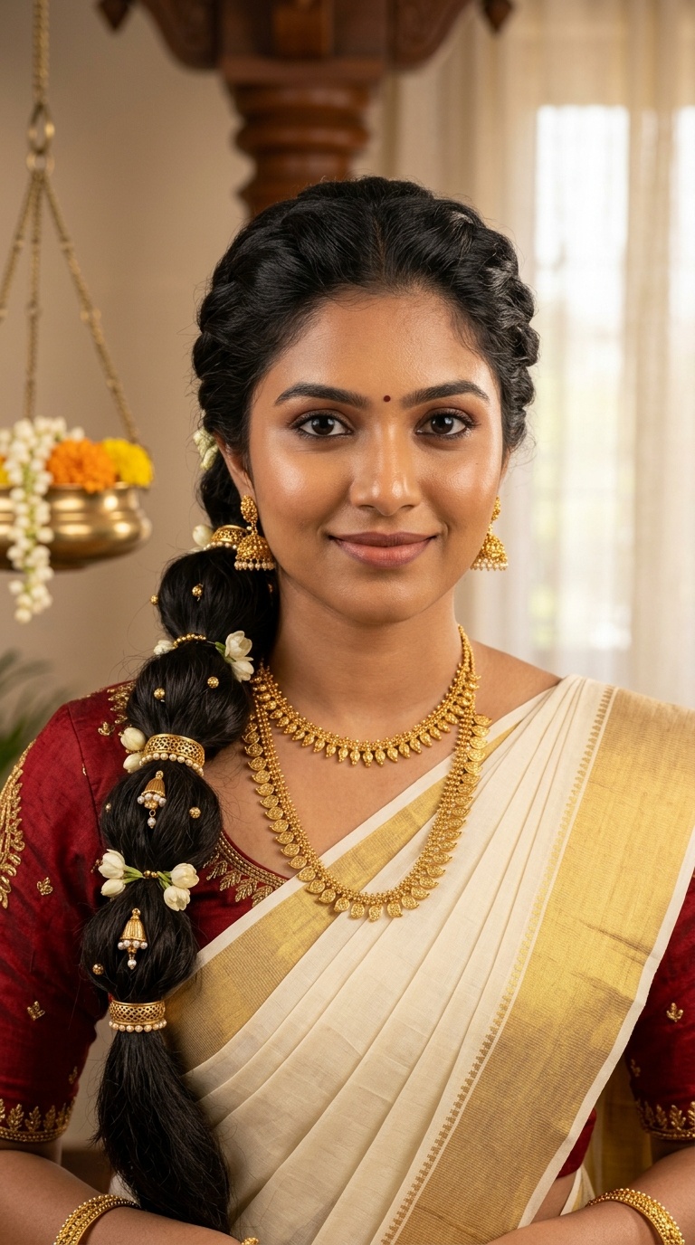 Bubble Braid with Gold Accessories