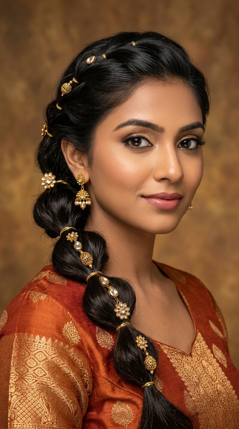 Bubble Braid with Gold Accessories