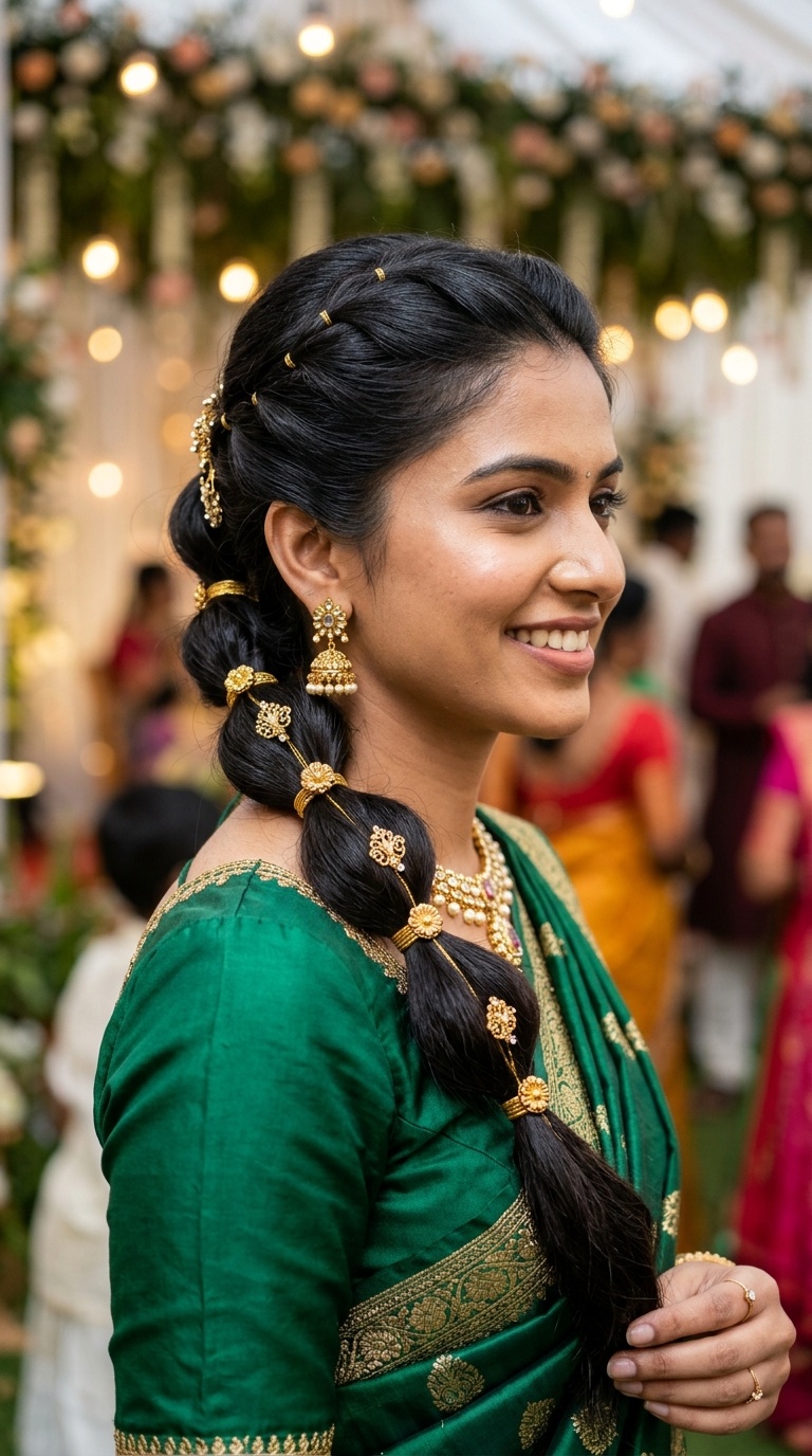 Bubble Braid with Gold Accessories