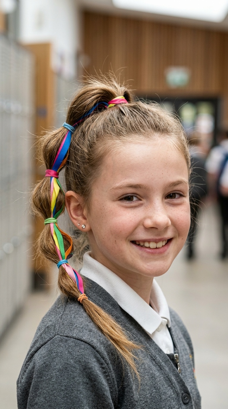 Bubble Pony with Multi-Colored Ribbons