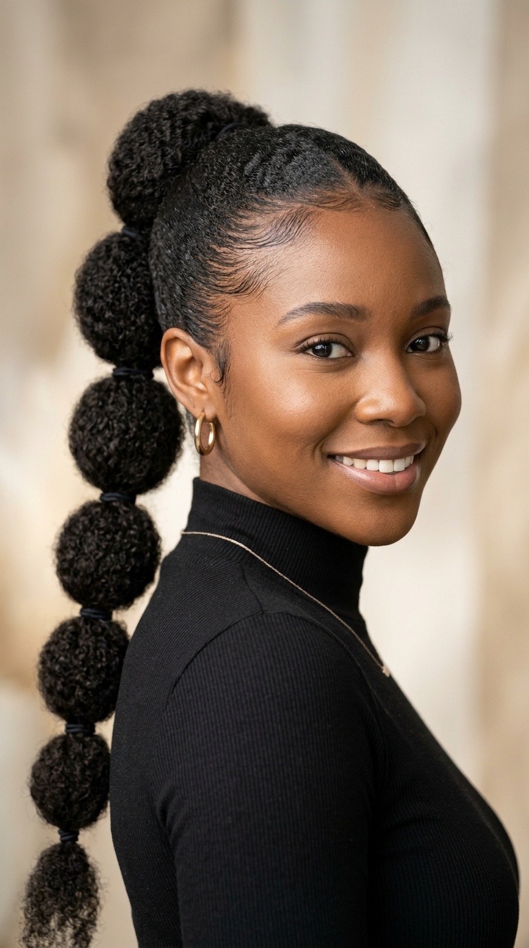 Bubble Ponytail Updo