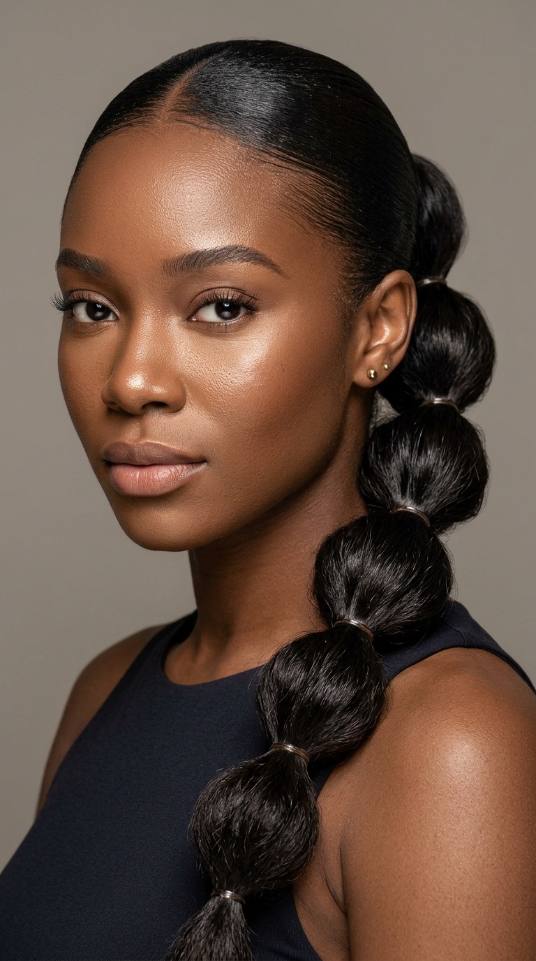 Bubble Sleek Ponytail