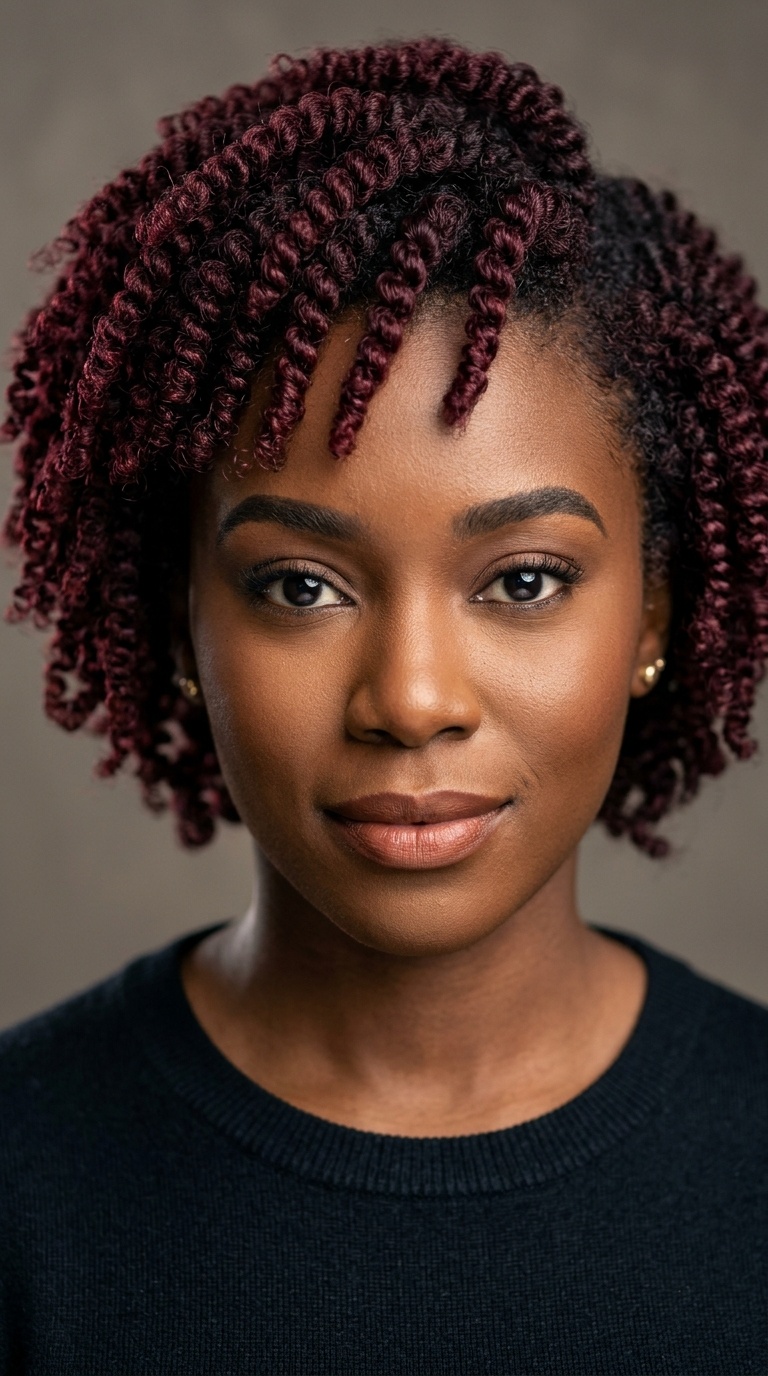 Burgundy Finger Coils