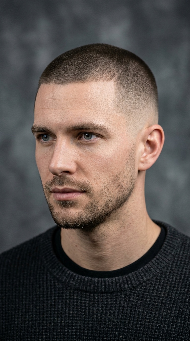 Burr Cut with Mid Fade