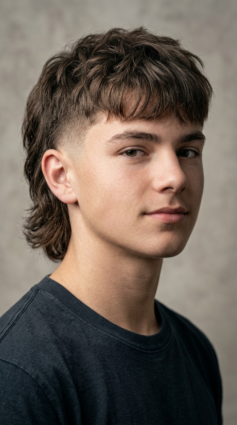 Burst Fade Mullet