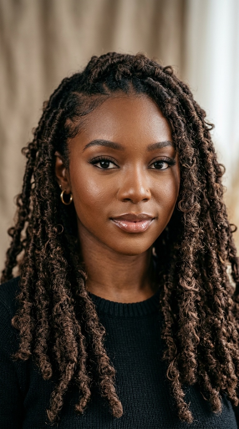 Butterfly Locs with Distressed Texture