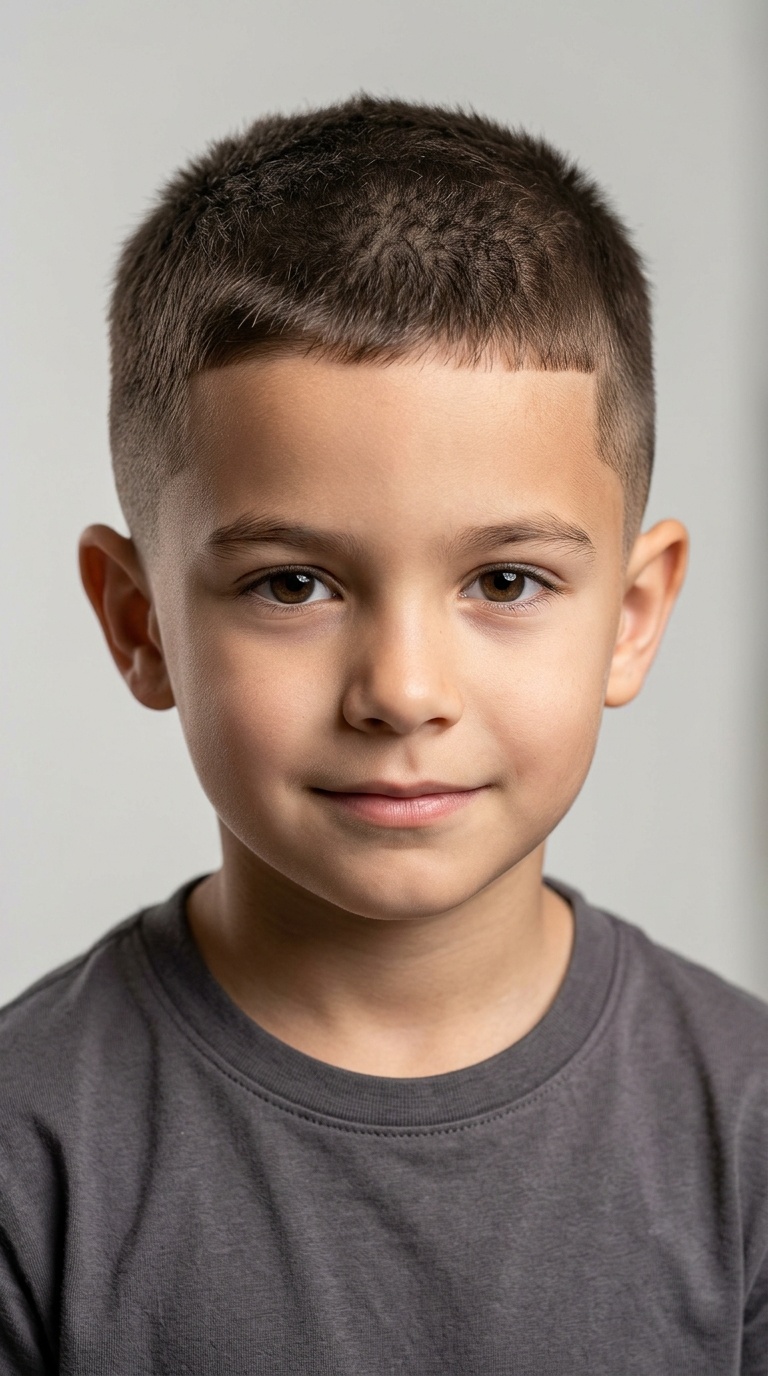 Buzz Cut with Faded Temples