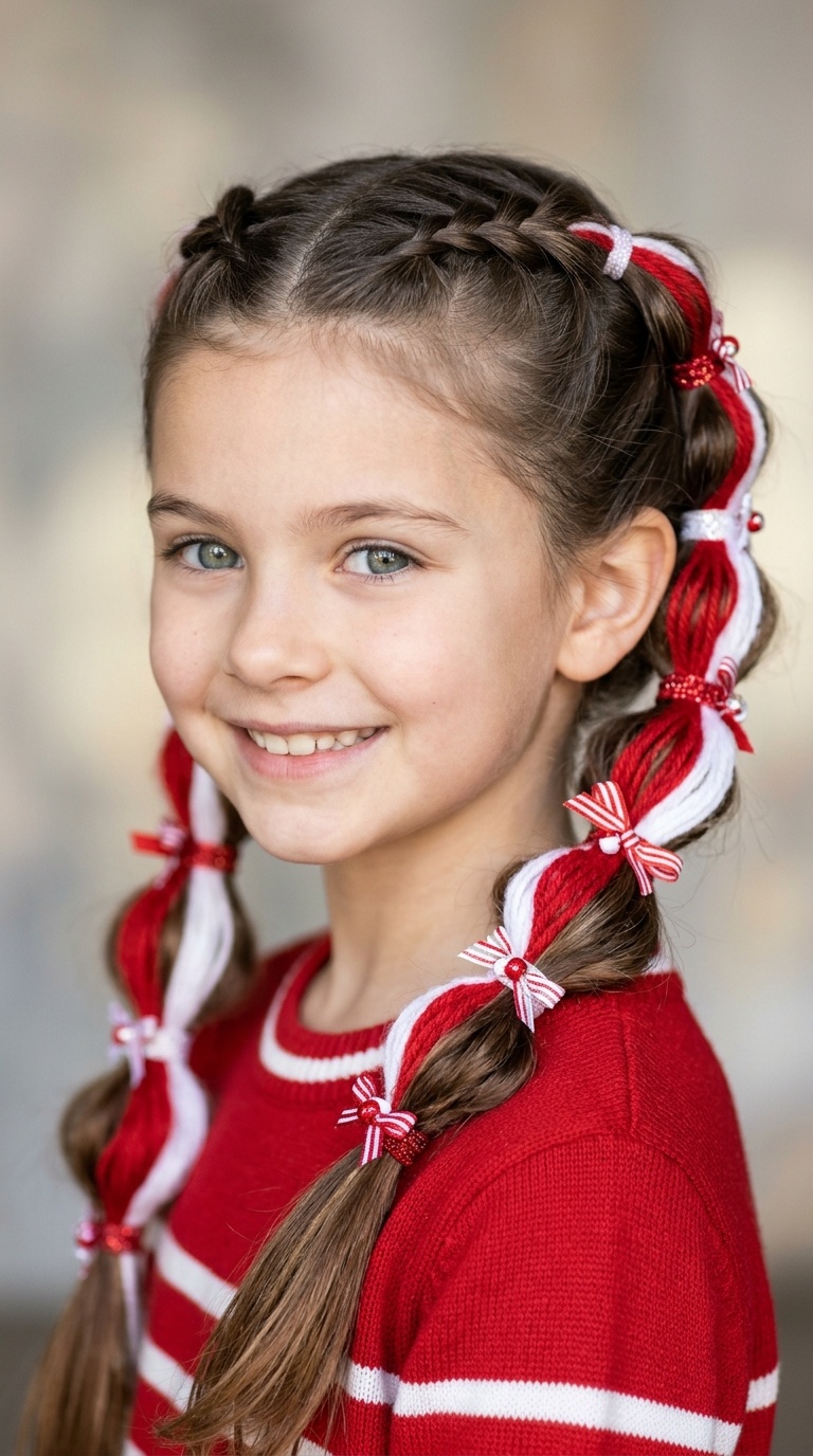 Candy Cane Red and White