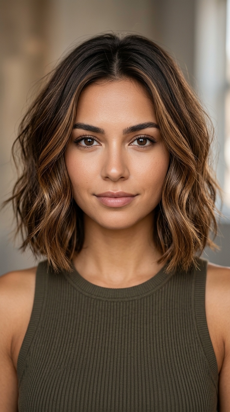 Caramel Balayage Bob