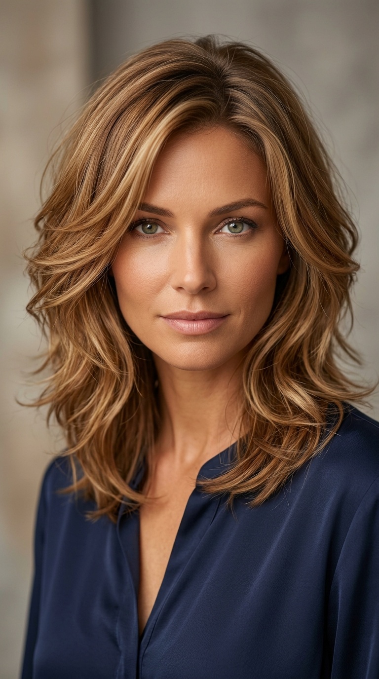 Caramelized Blonde Tapered Layers