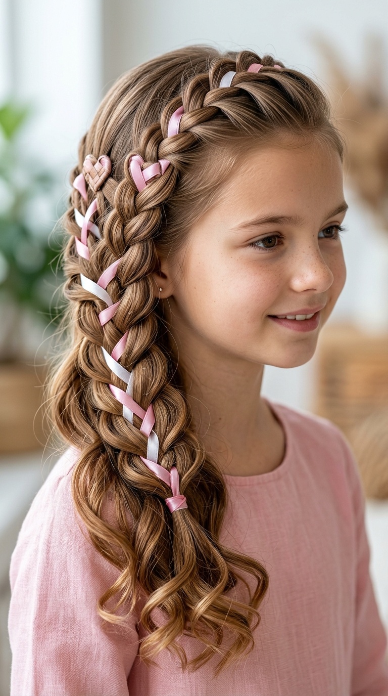 Cascading Ribbon Waterfall Braid