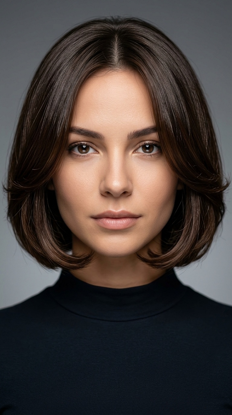 Chin-Length Bob with Inward Curls