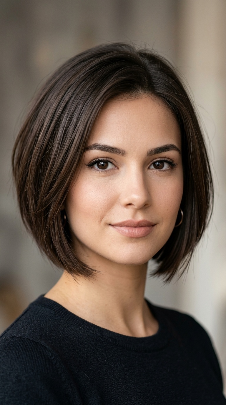 Chin-Length Inverted Bob