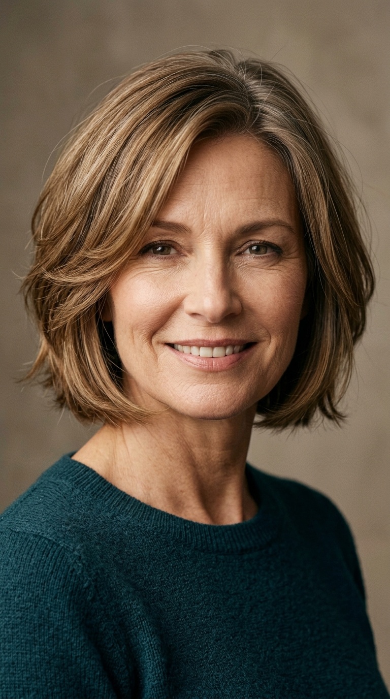 Chin-Length Layered Bob