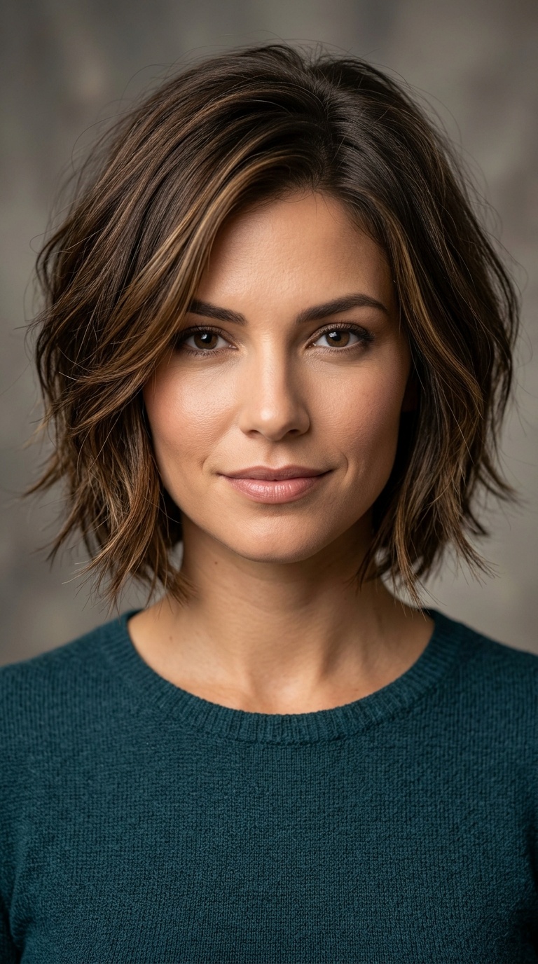 Choppy Bob with Tapered Ends