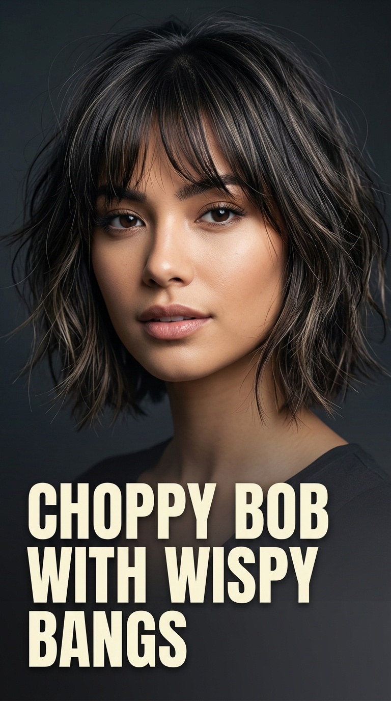 Choppy Bob with Wispy Bangs