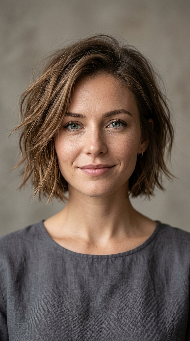 Choppy Chin-Length Bob