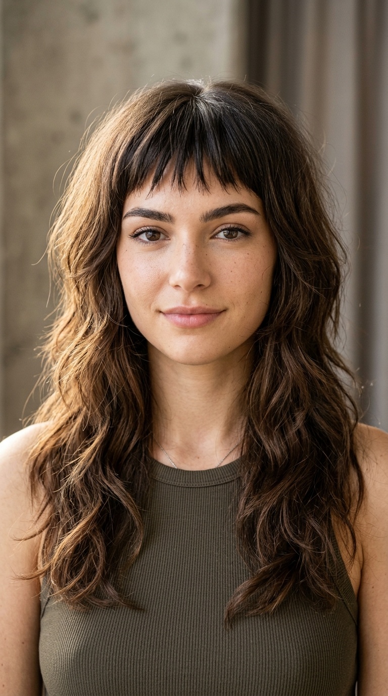 Choppy Micro-Bangs with Long Texturized Layers