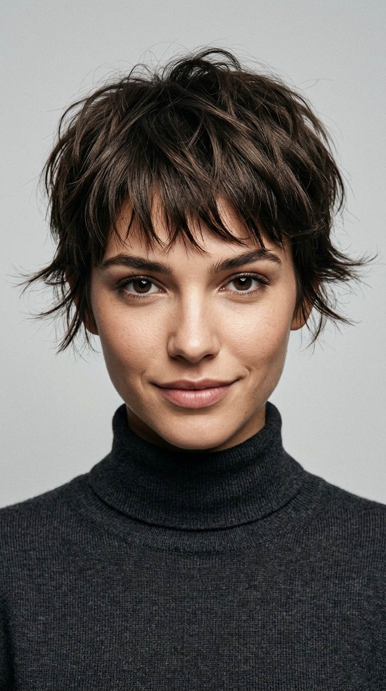 Choppy Pixie with Side Tufts