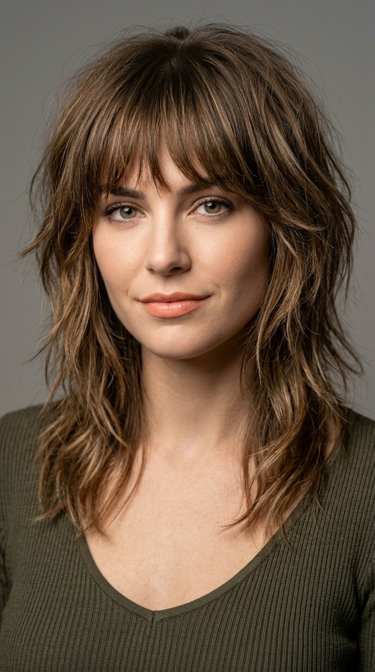Choppy Shag with Bangs