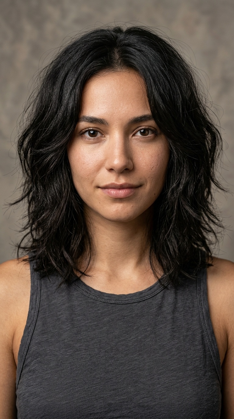Choppy Shoulder-Length Lob