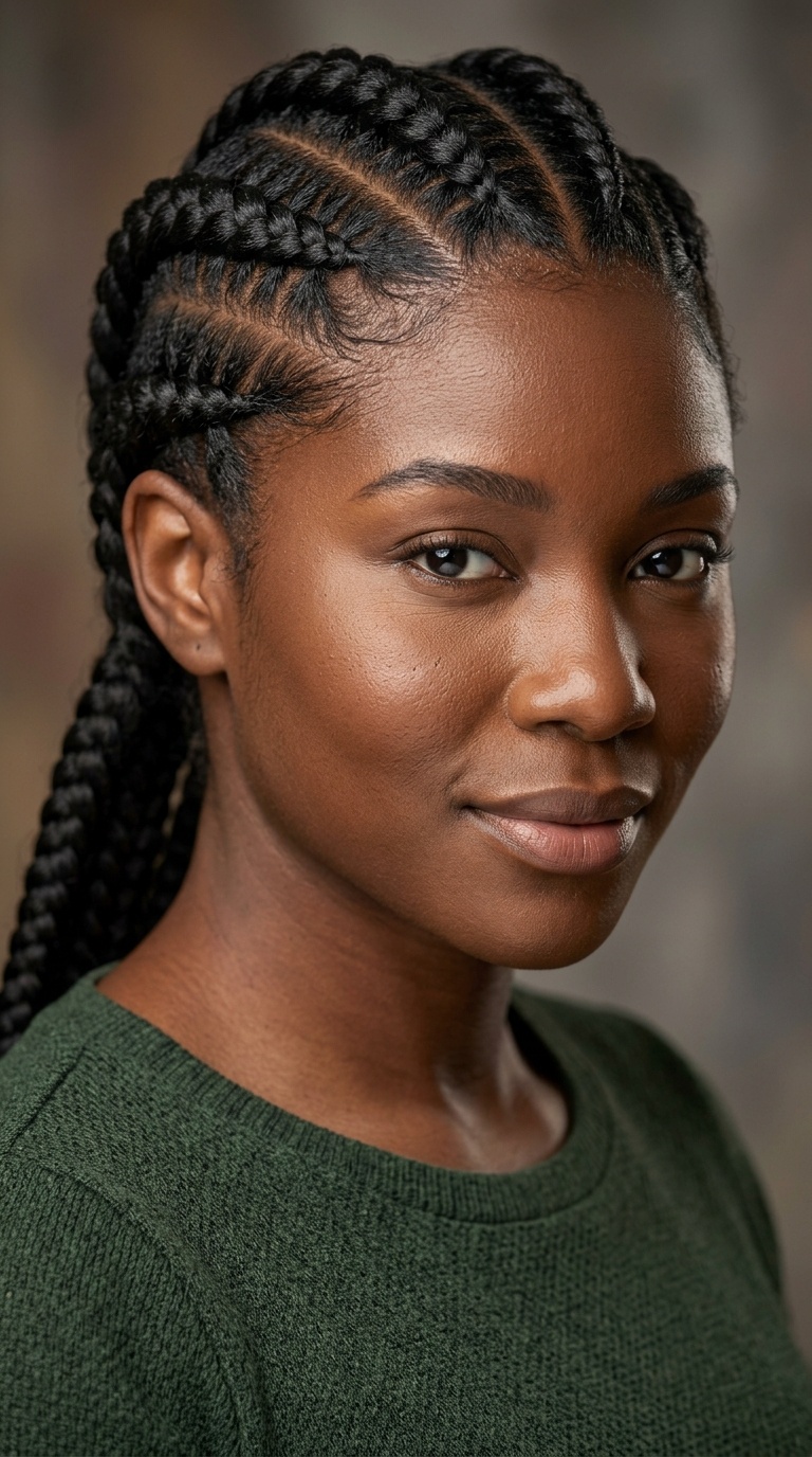 Chunky Feed-In Cornrows