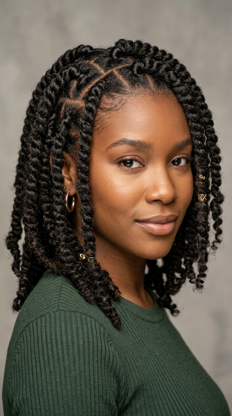 Chunky Passion Twists with Zig-Zag Sections