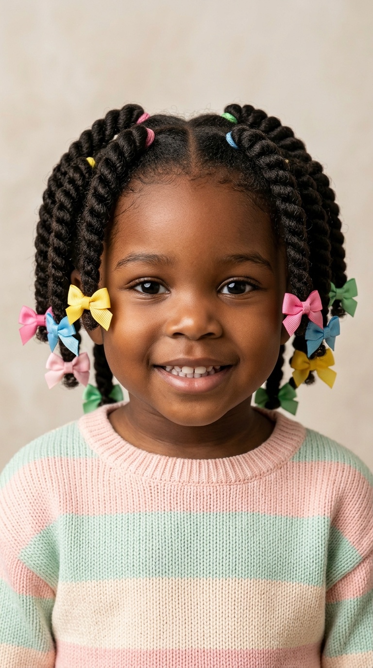 Chunky Twists with Ribbon Ties
