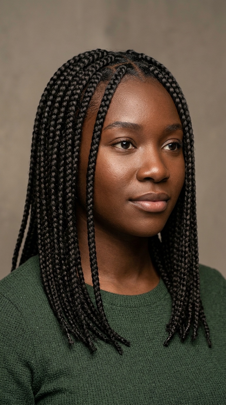 Classic Box Braids (Medium Length)