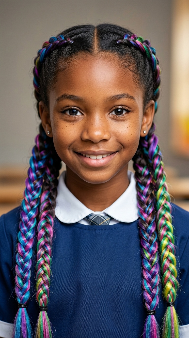 Classic Braids with Colorful Extensions
