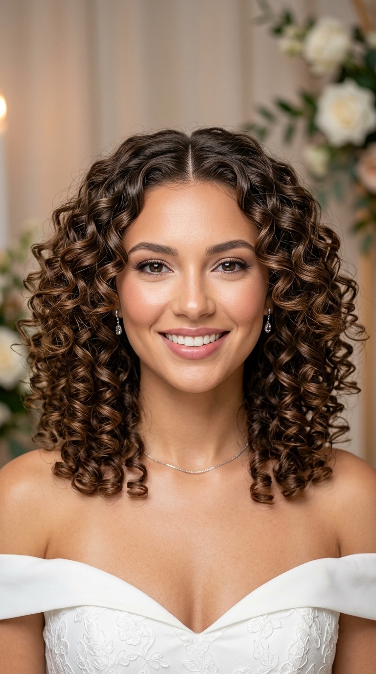 Classic Center-Part Symmetrical Curls