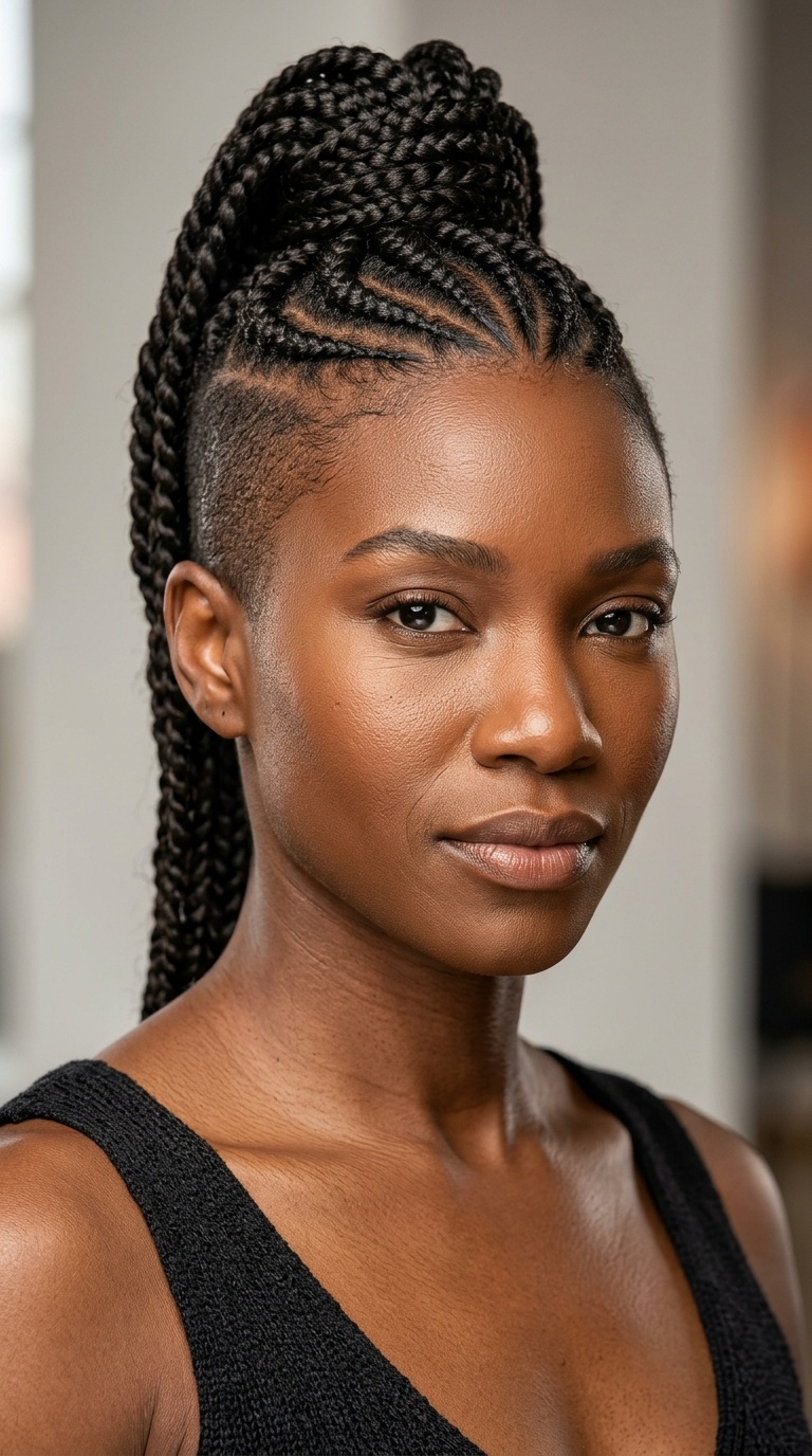 Classic Cornrow Mohawk