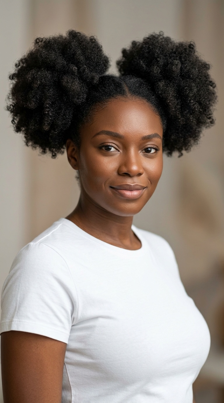 Classic Double Afro Puffs