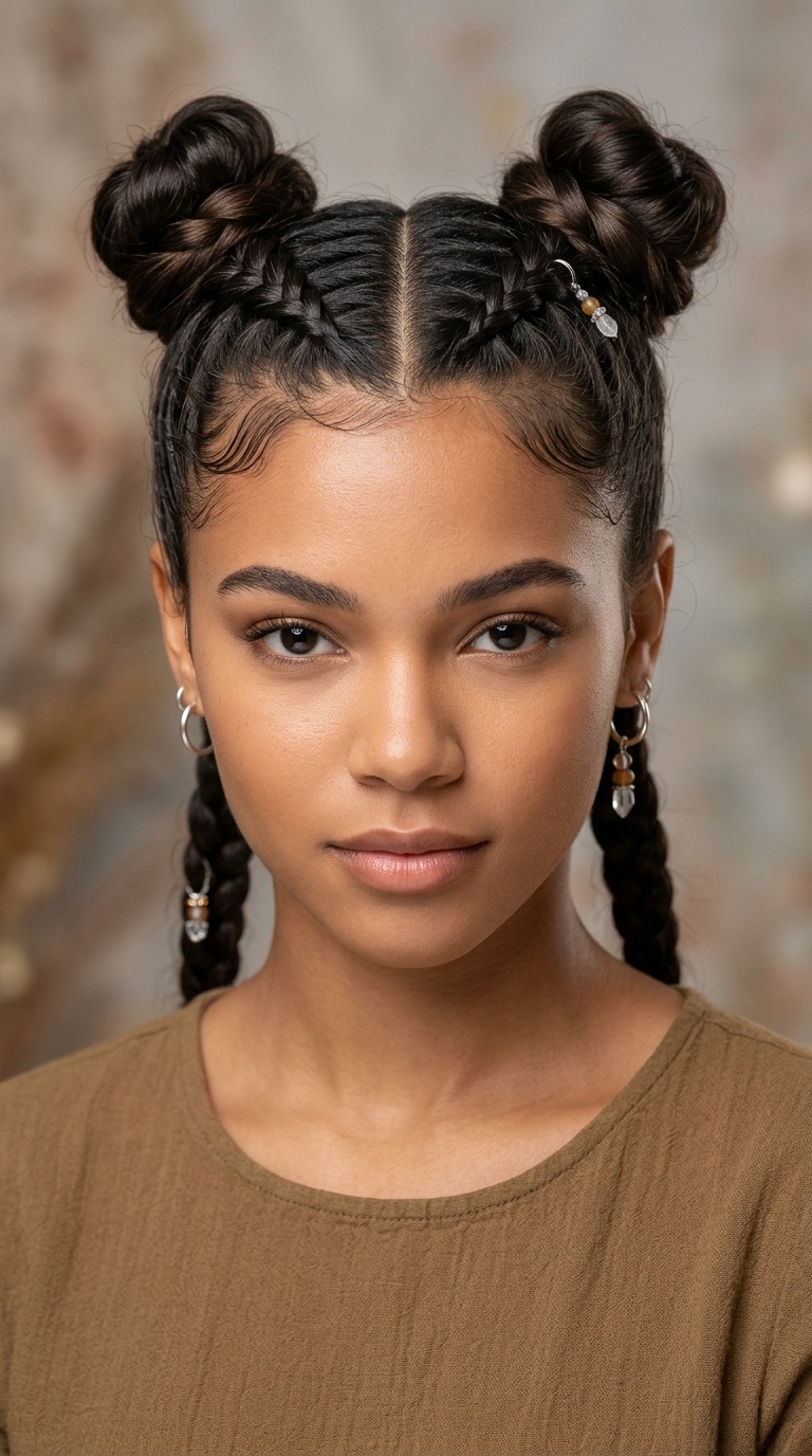 Classic Double Dutch Space Buns