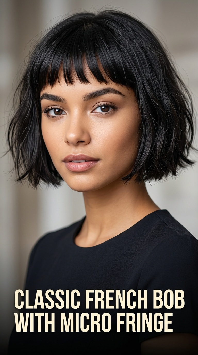 Classic French Bob with Micro Fringe