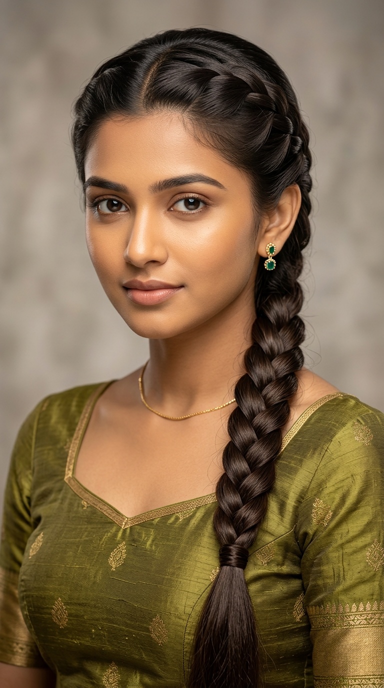 Classic French Braid into Long Plait
