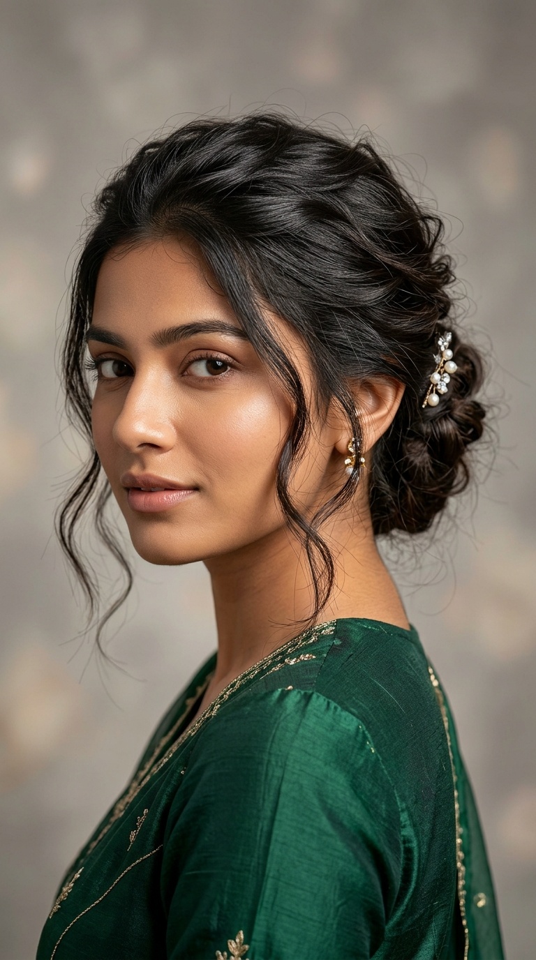 Classic French Twist with a Contemporary Messy Edge