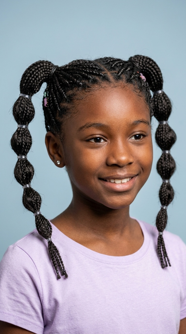Classic Micro Braid Bubble Pigtails