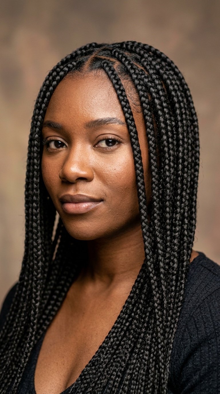 Classic Mid-Back Box Braids