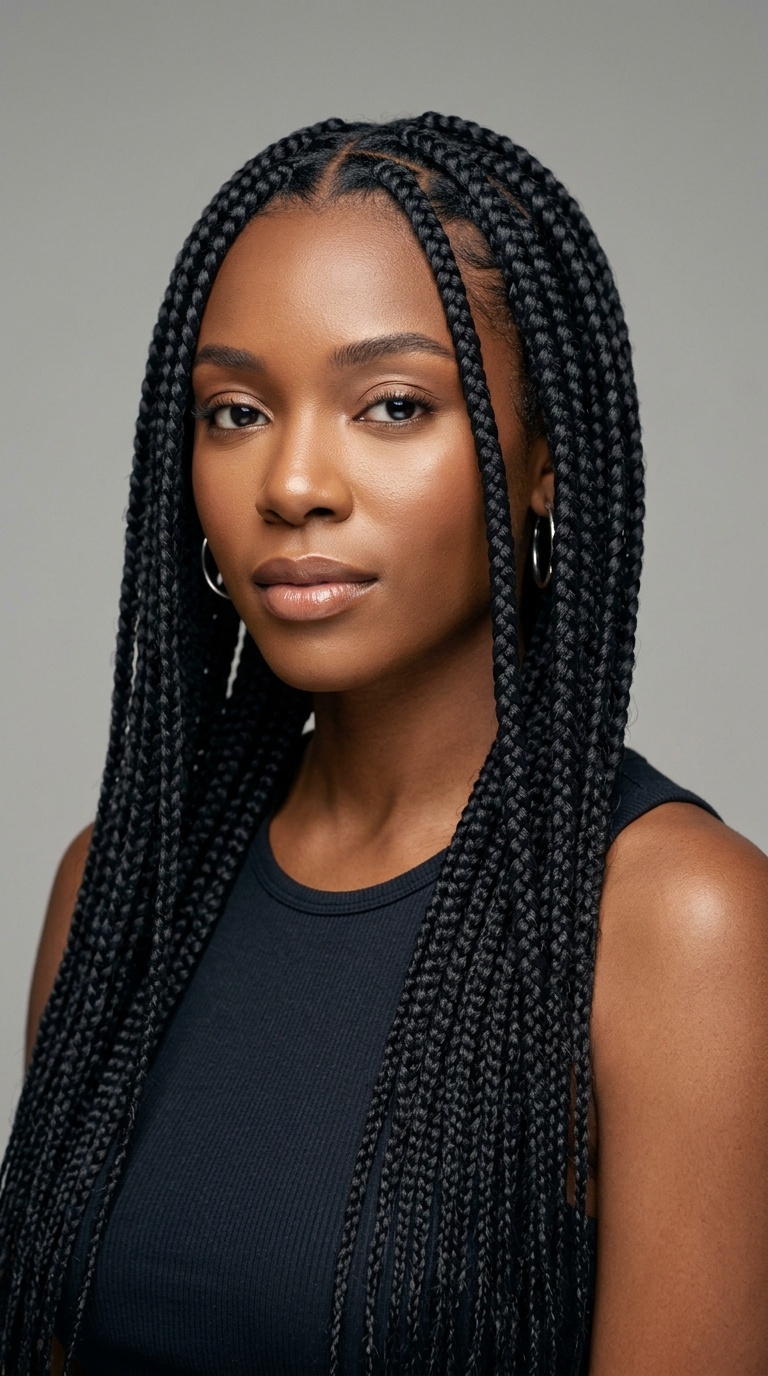 Classic Midnight Black Box Braids
