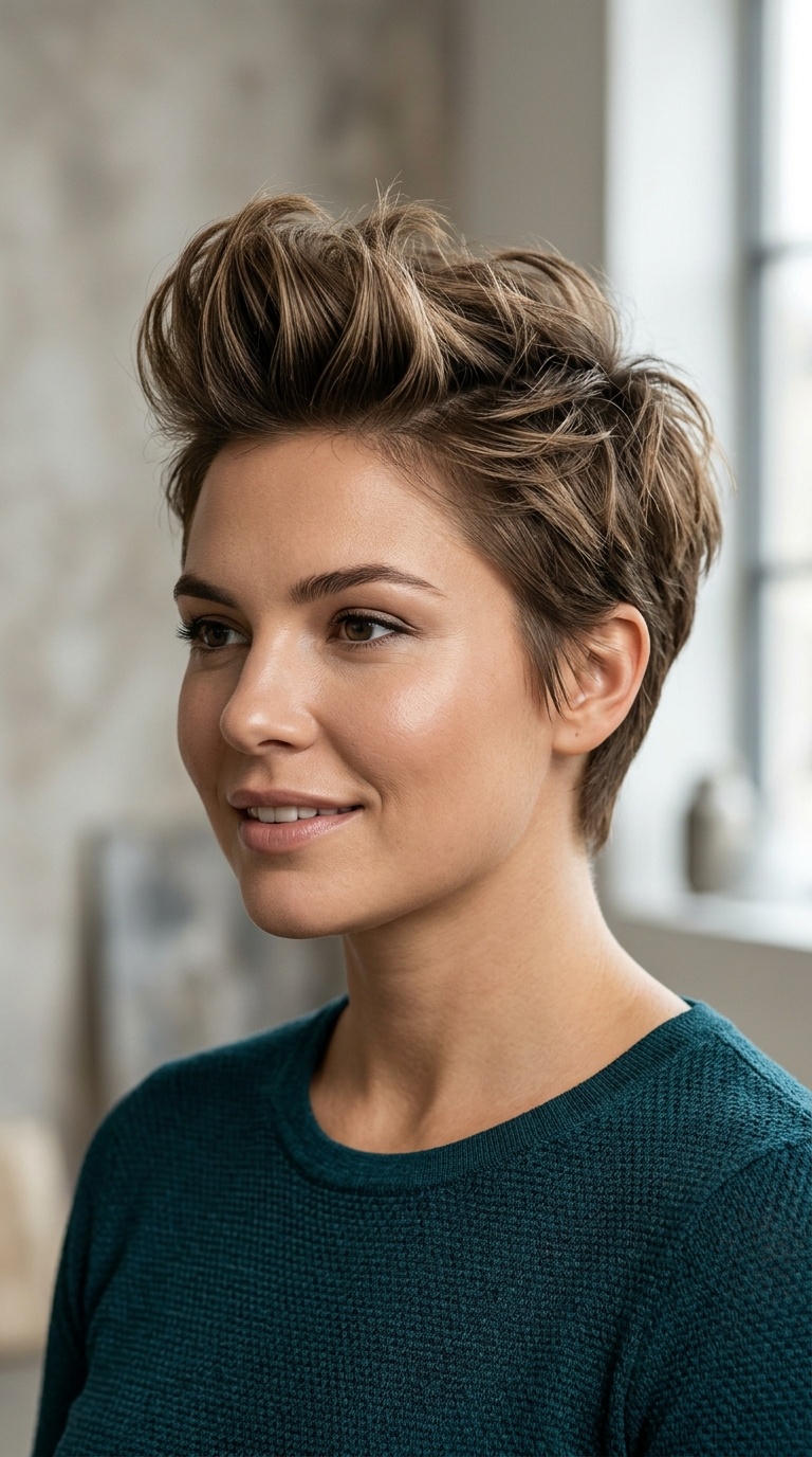 Classic Pixie with Textured Quiff