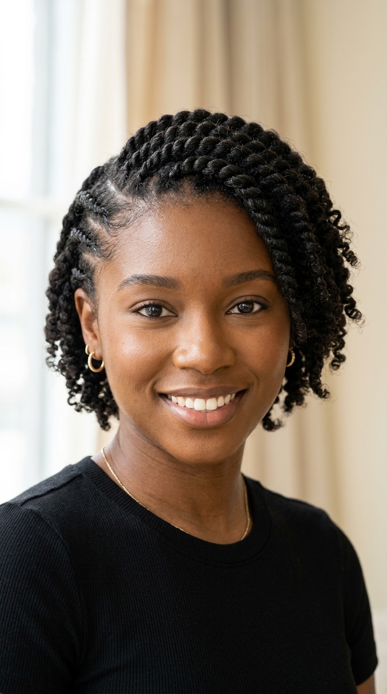 Classic Side-Swept Flat Twists
