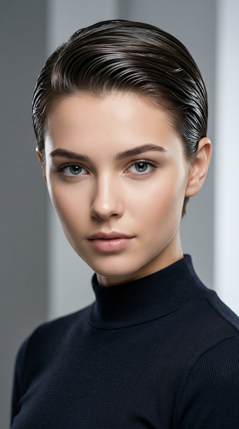 Classic Slick Back Pixie