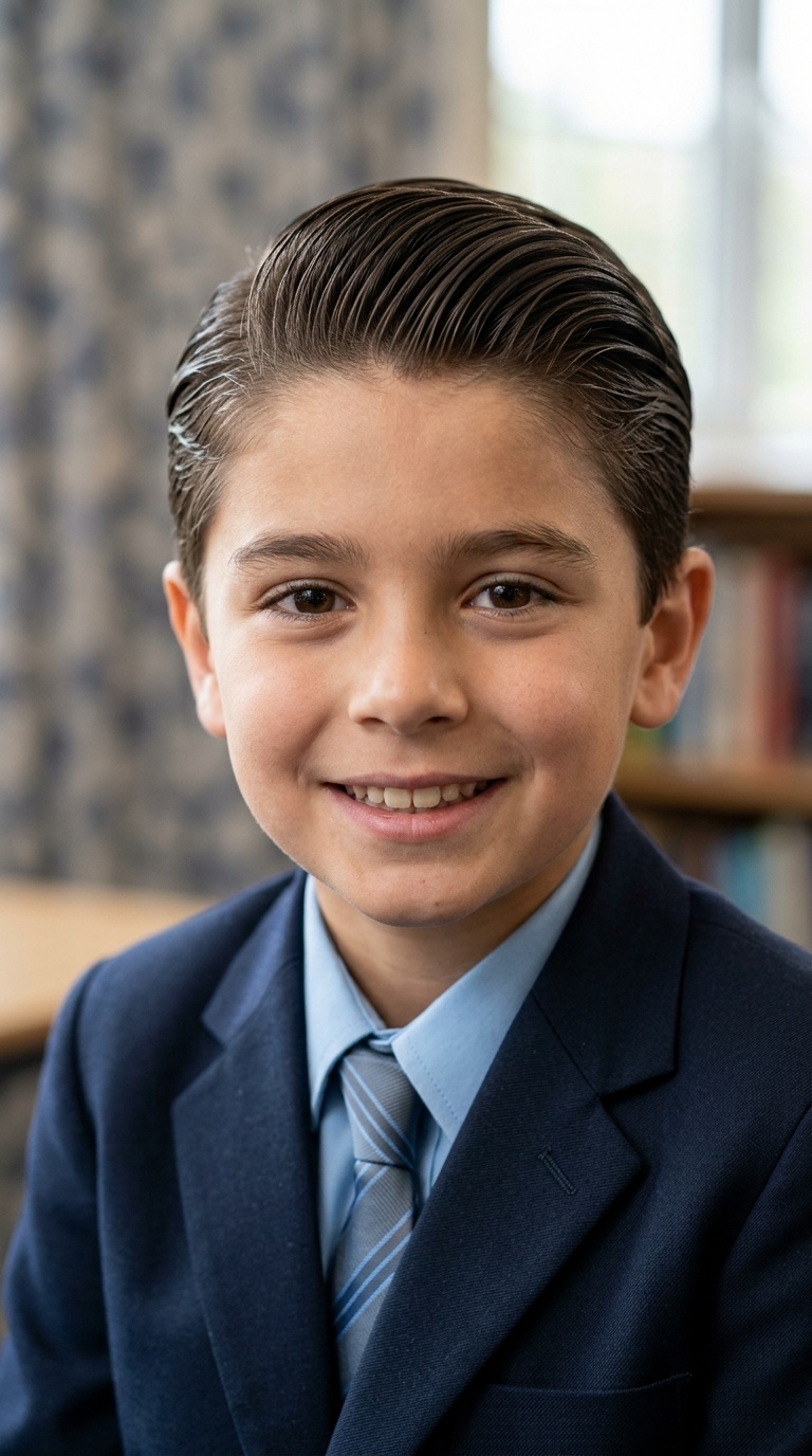 Classic Slicked-Back Style