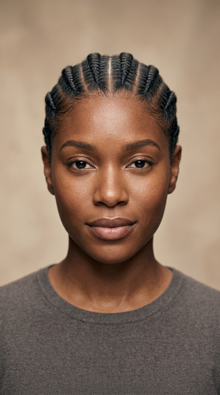 Classic Straight-Back Cornrows