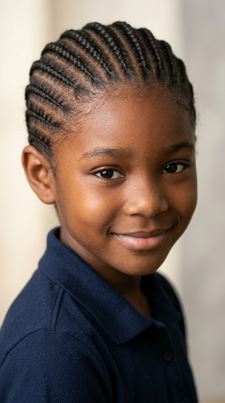 Classic Straight-Back Cornrows