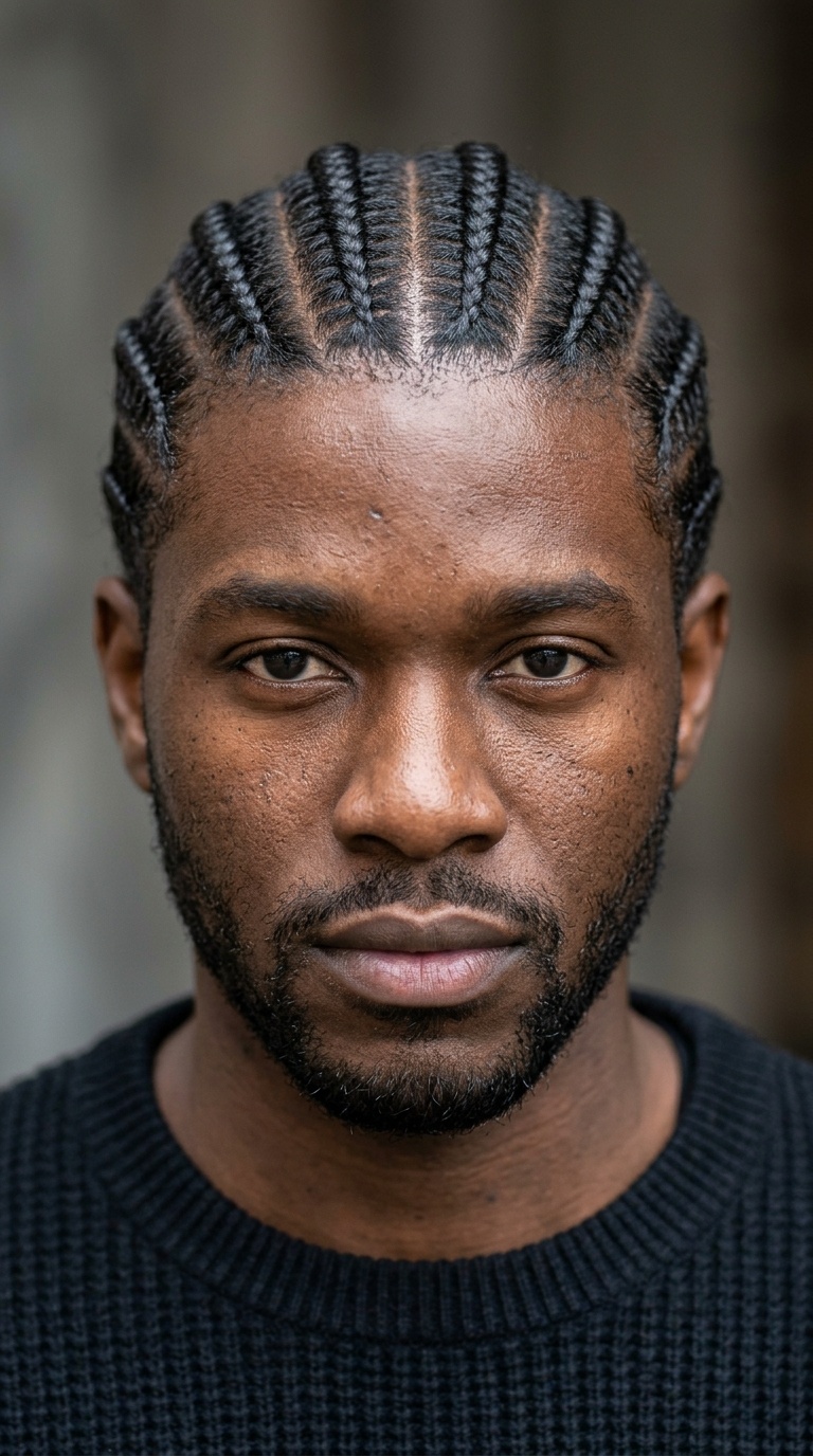 Classic Straight-Back Cornrows
