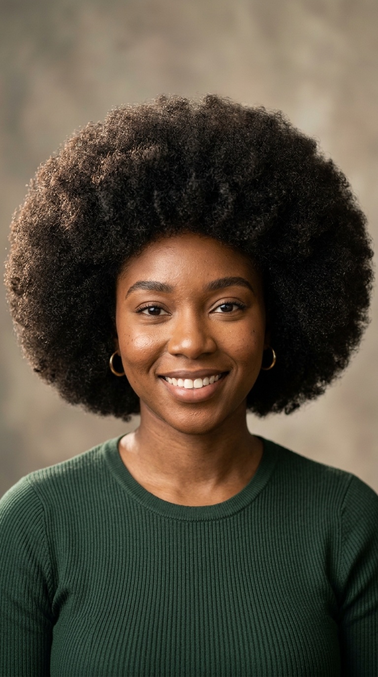 Classic Voluminous Afro Blowout