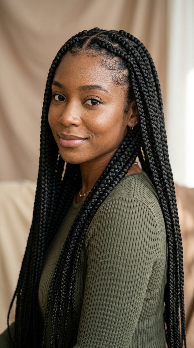 Classic Waist-Length Knotless Braids