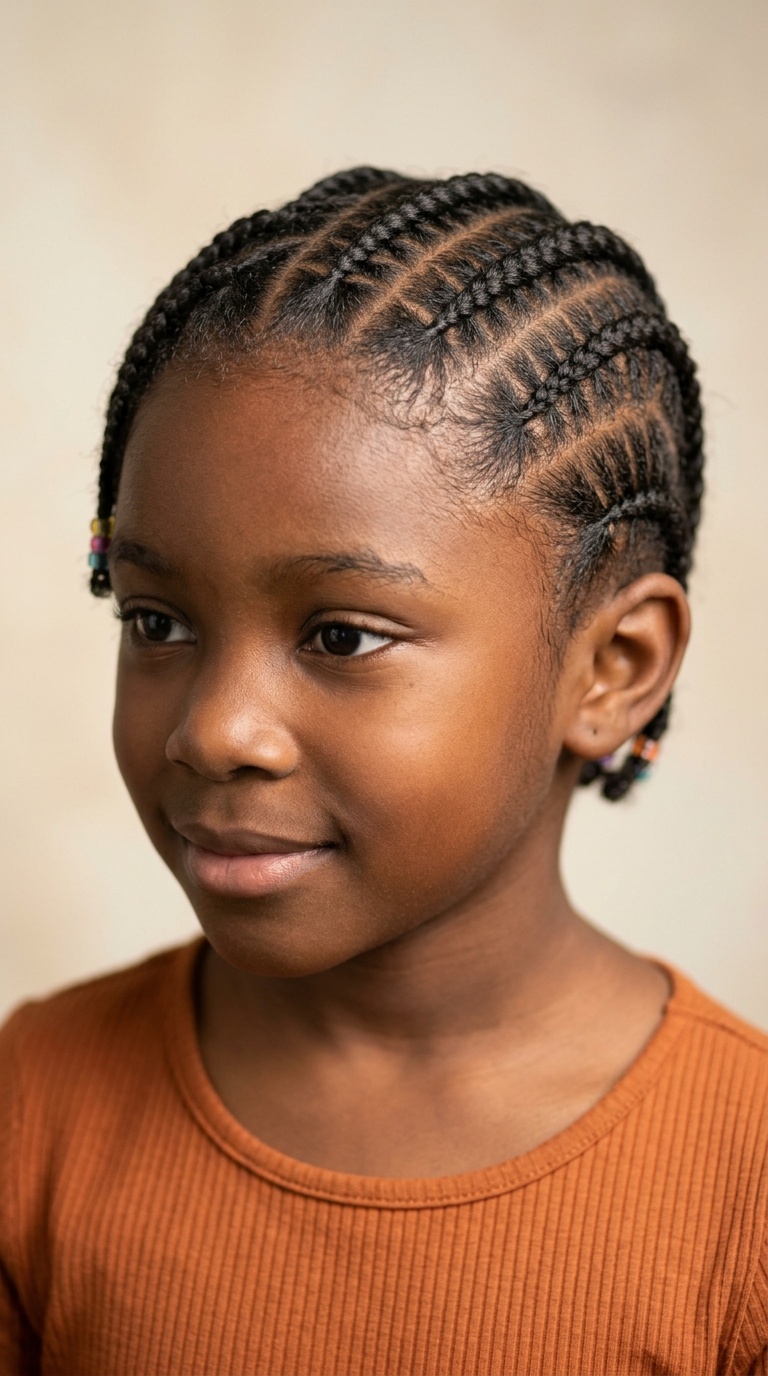 Classic Zig-Zag Parted Cornrows
